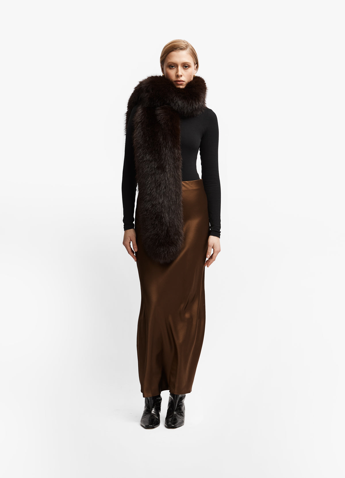 Allegro Brown Fur Scarf main image 0