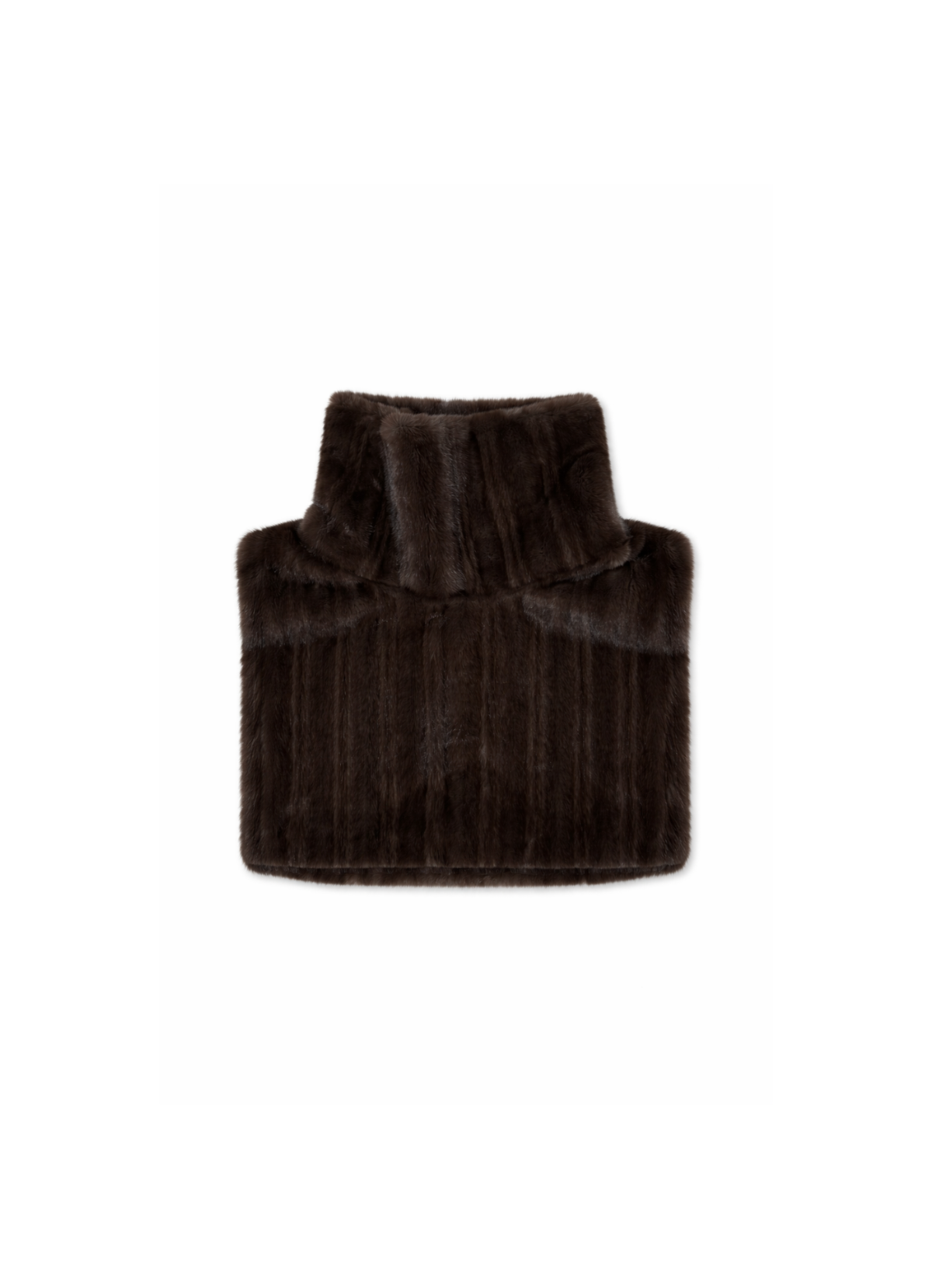 THROW snood ブラウン フリー Brown Vintage Faux Fur Snood – de Savary International