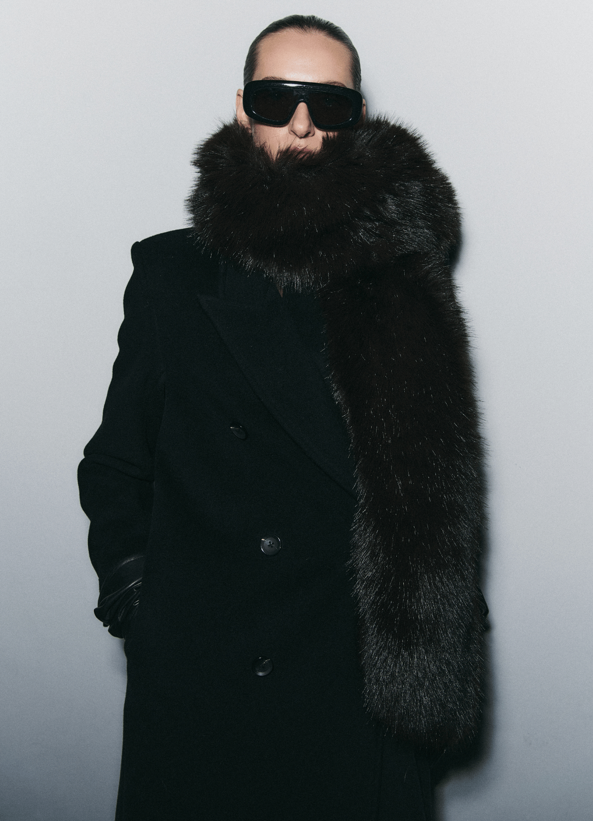 Brown Faux Fur Scarf