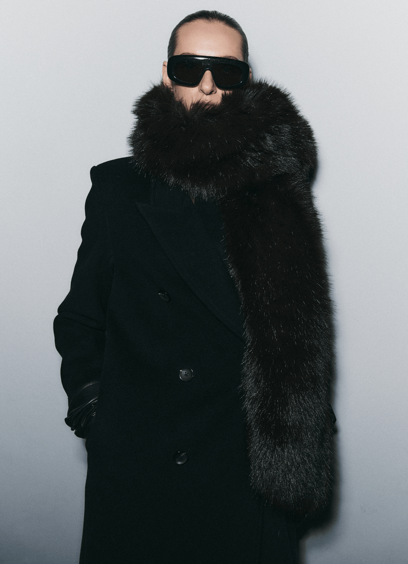 Brown Faux Fur Scarf