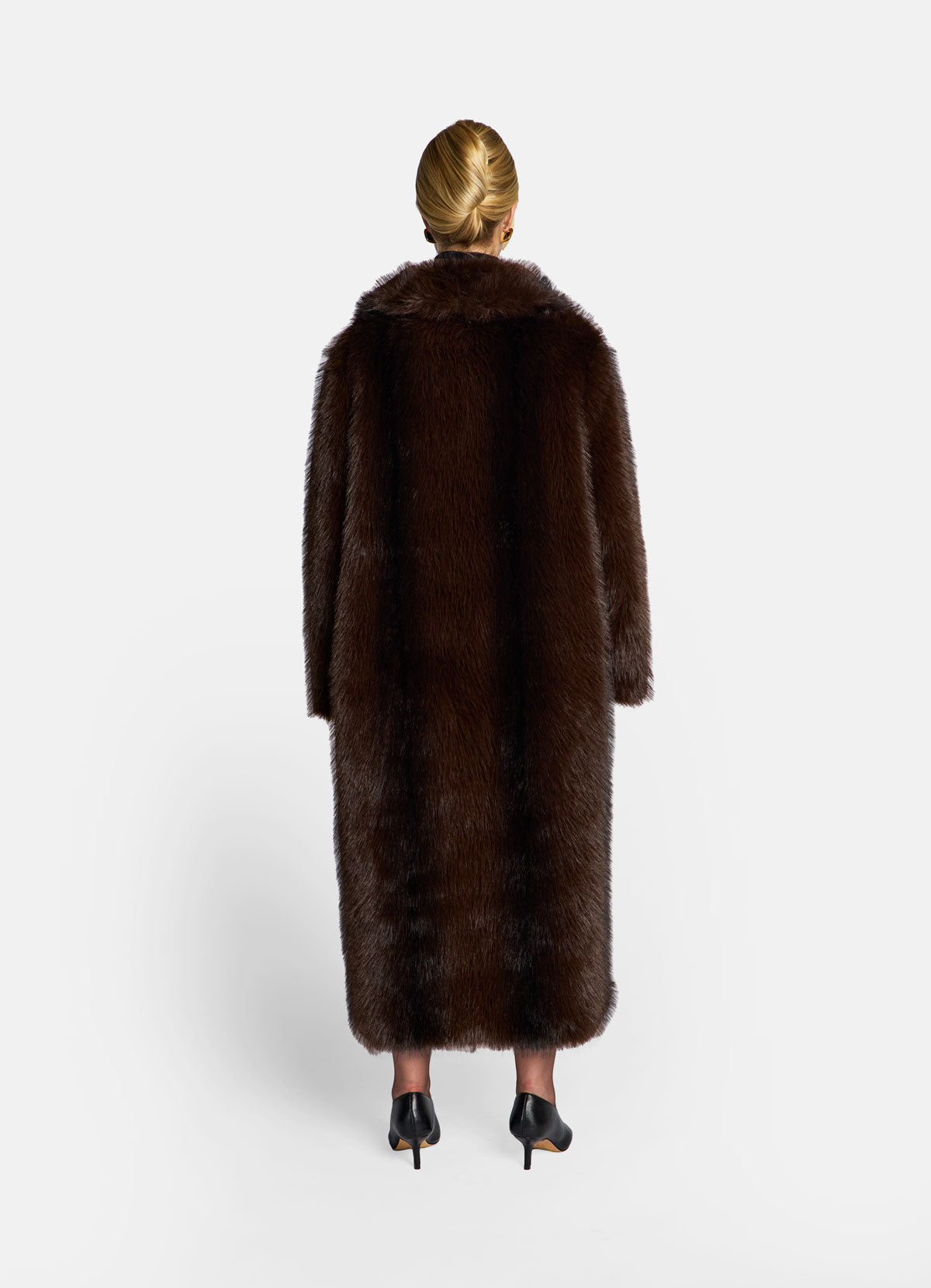 Brown Faux Fur Maxi Coat