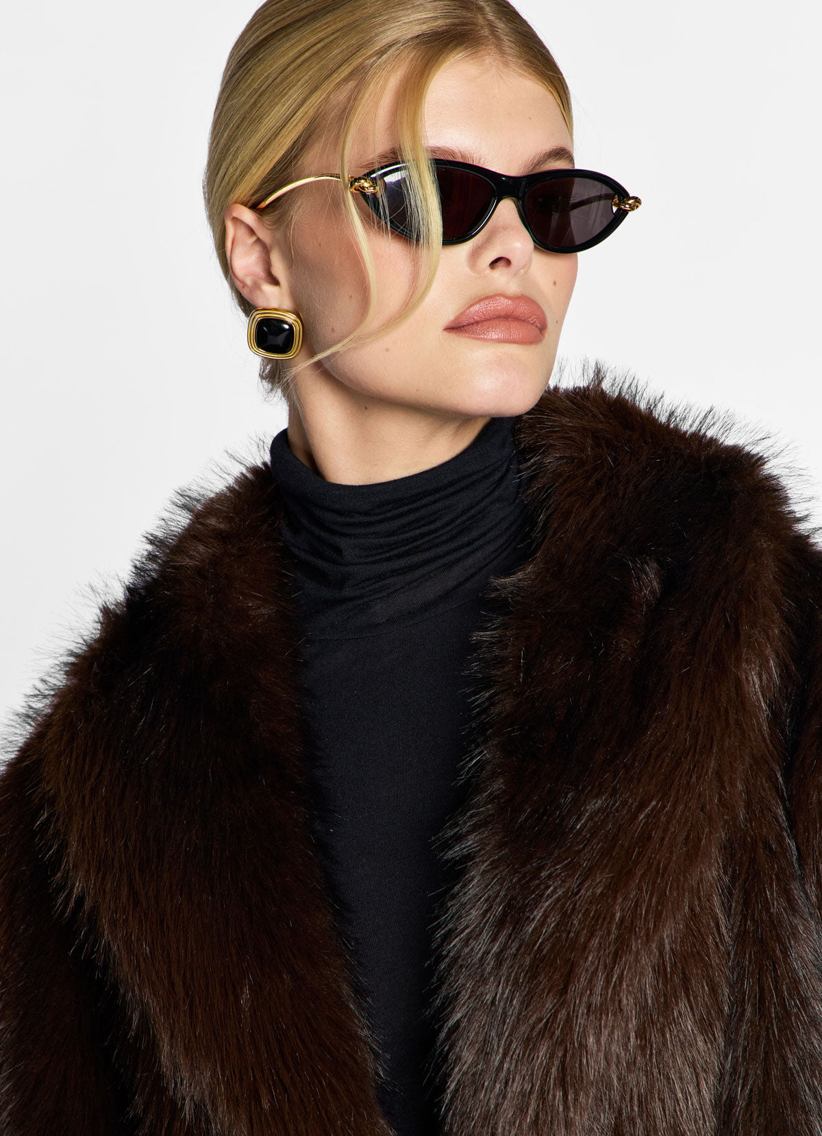 Brown Faux Fur Maxi Coat