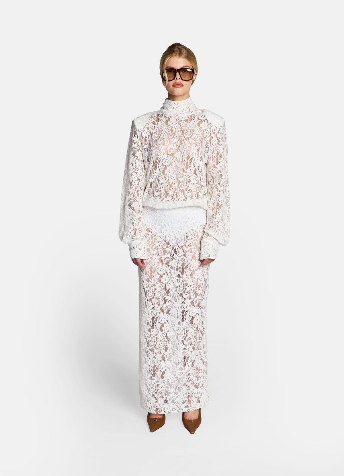 White Lace Bodysuit