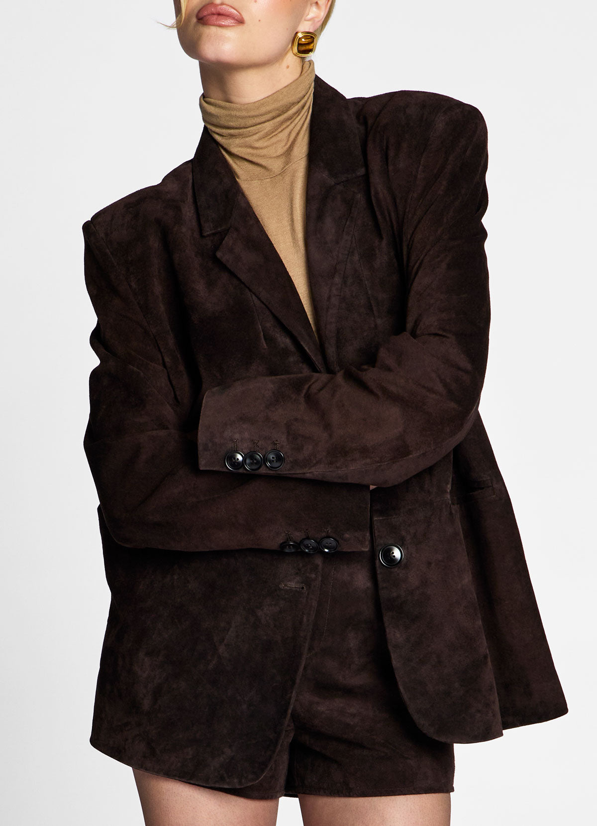 Espresso Suede Blazer