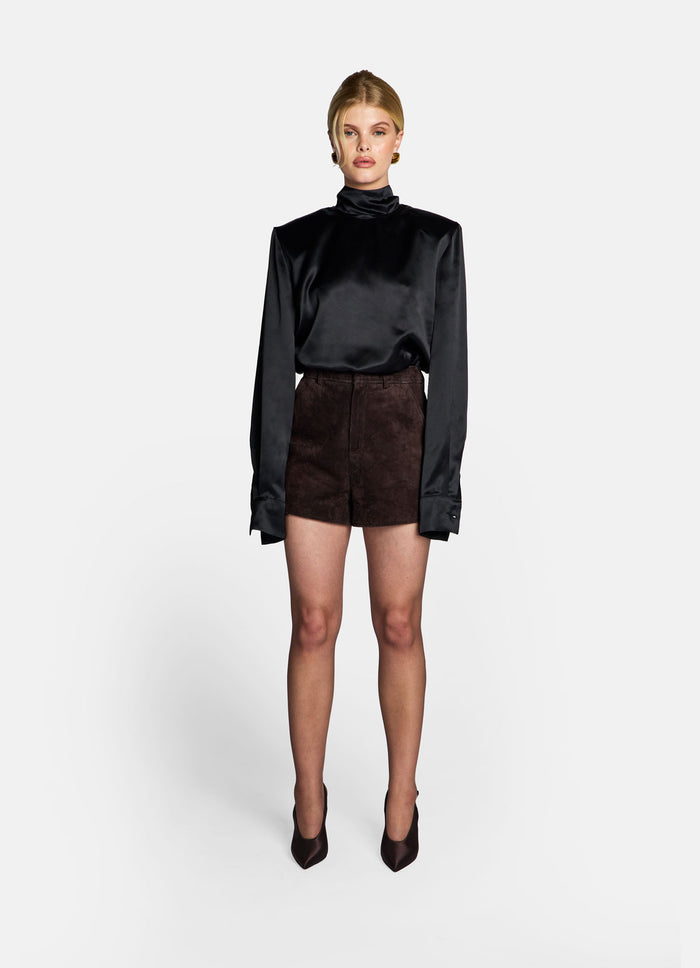 Espresso Suede Shorts