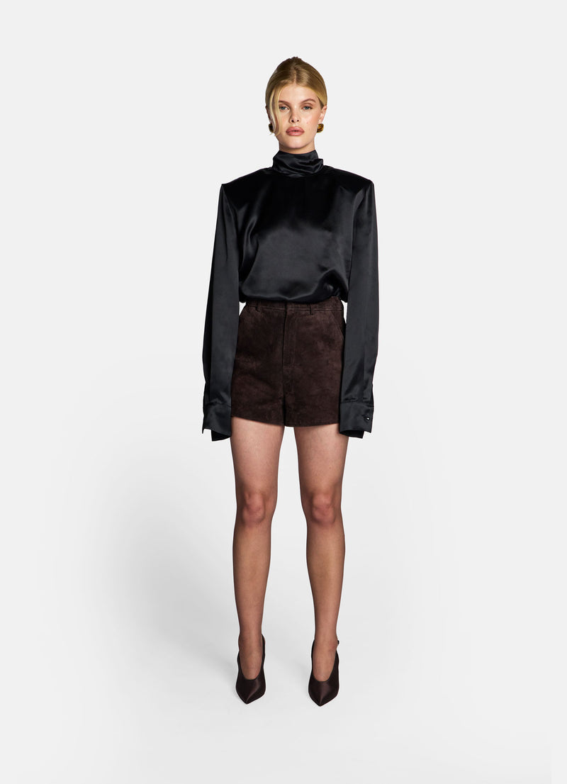 Espresso Suede Shorts