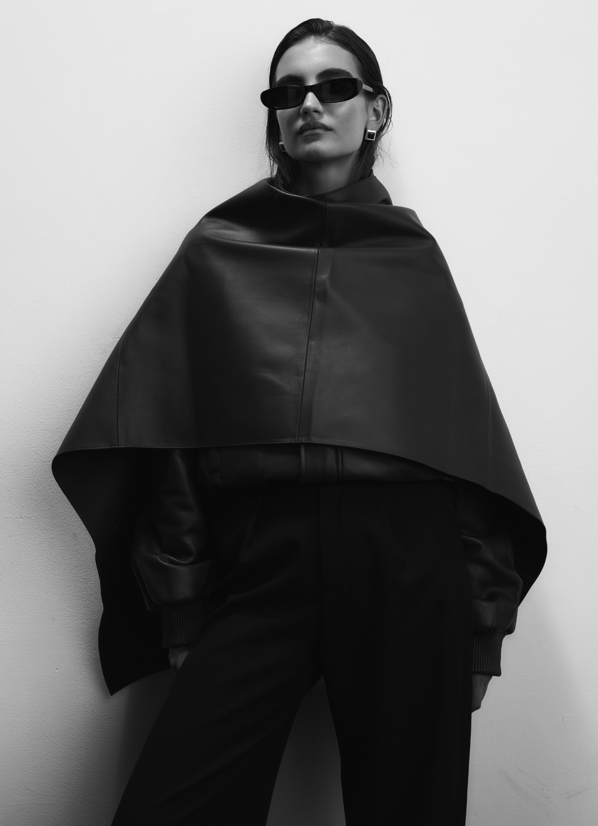 Black Leather Cape