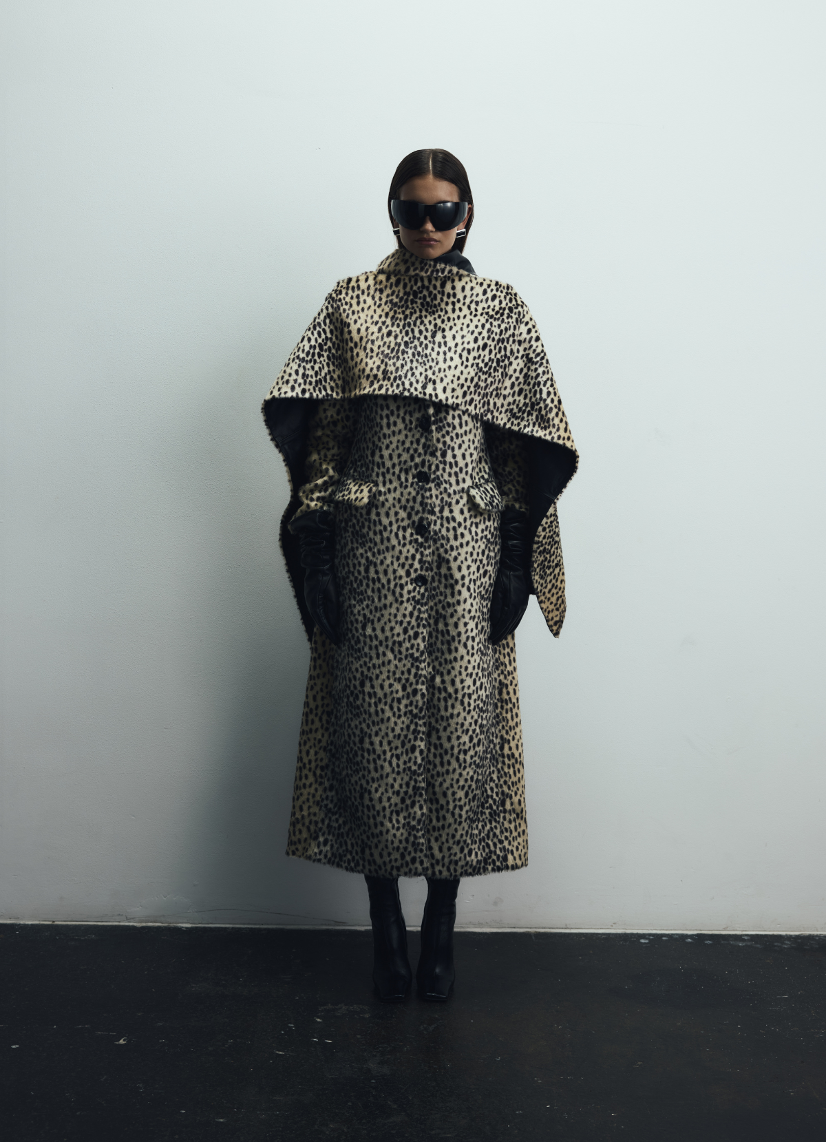 Dalmatian Reversible Leather Cape