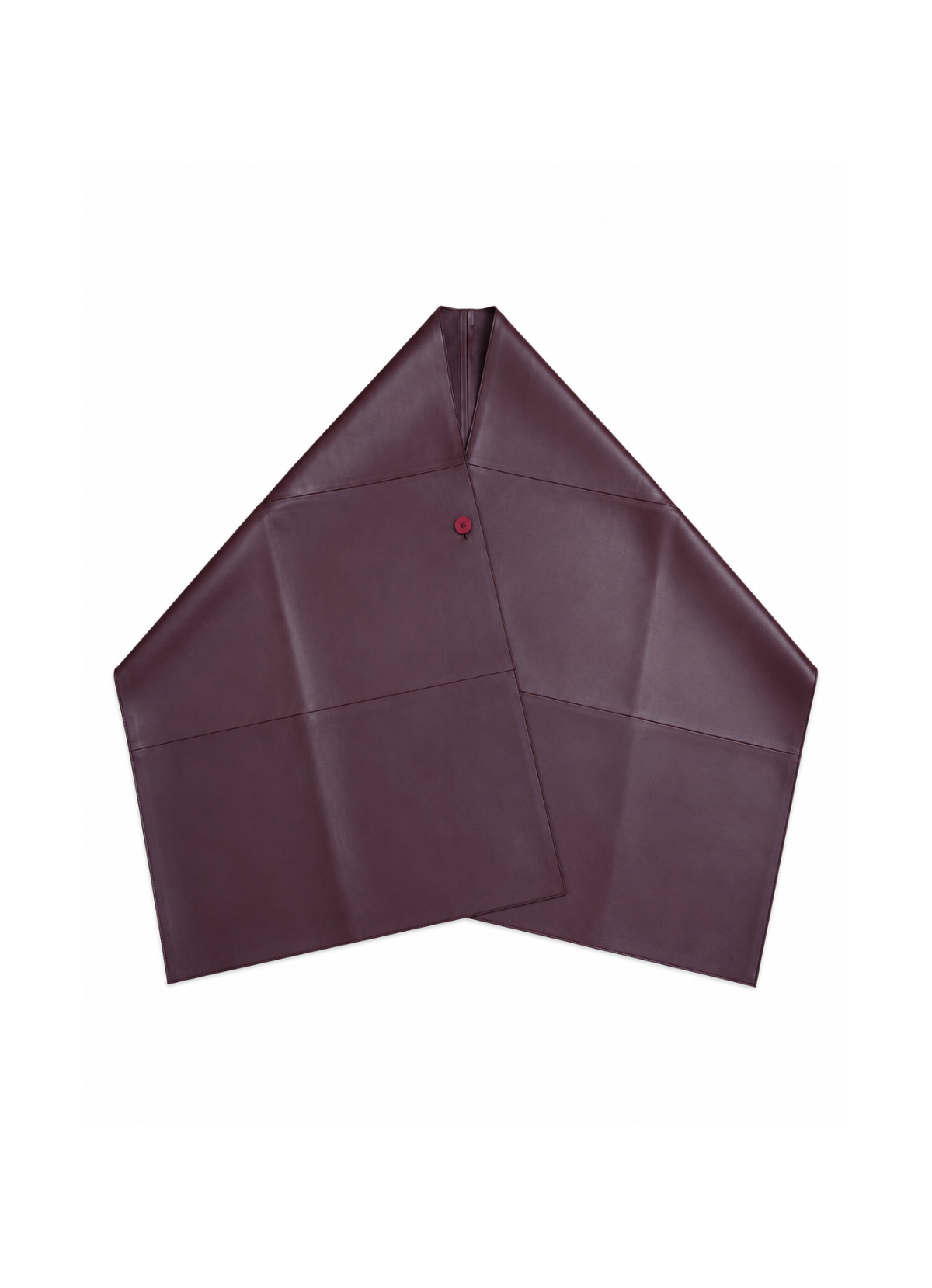 Burgundy Leather Cape