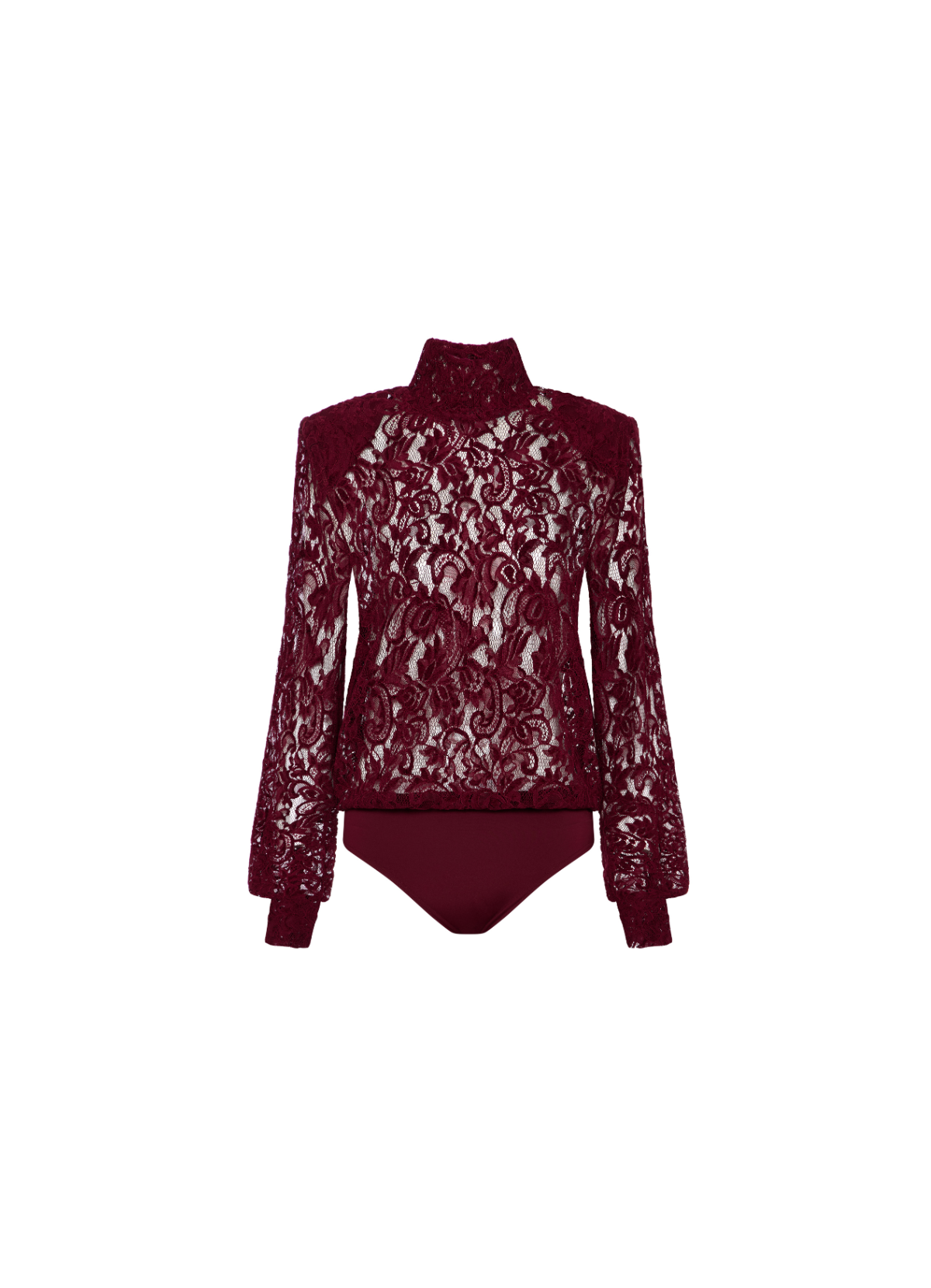Burgundy Lace Bodysuit