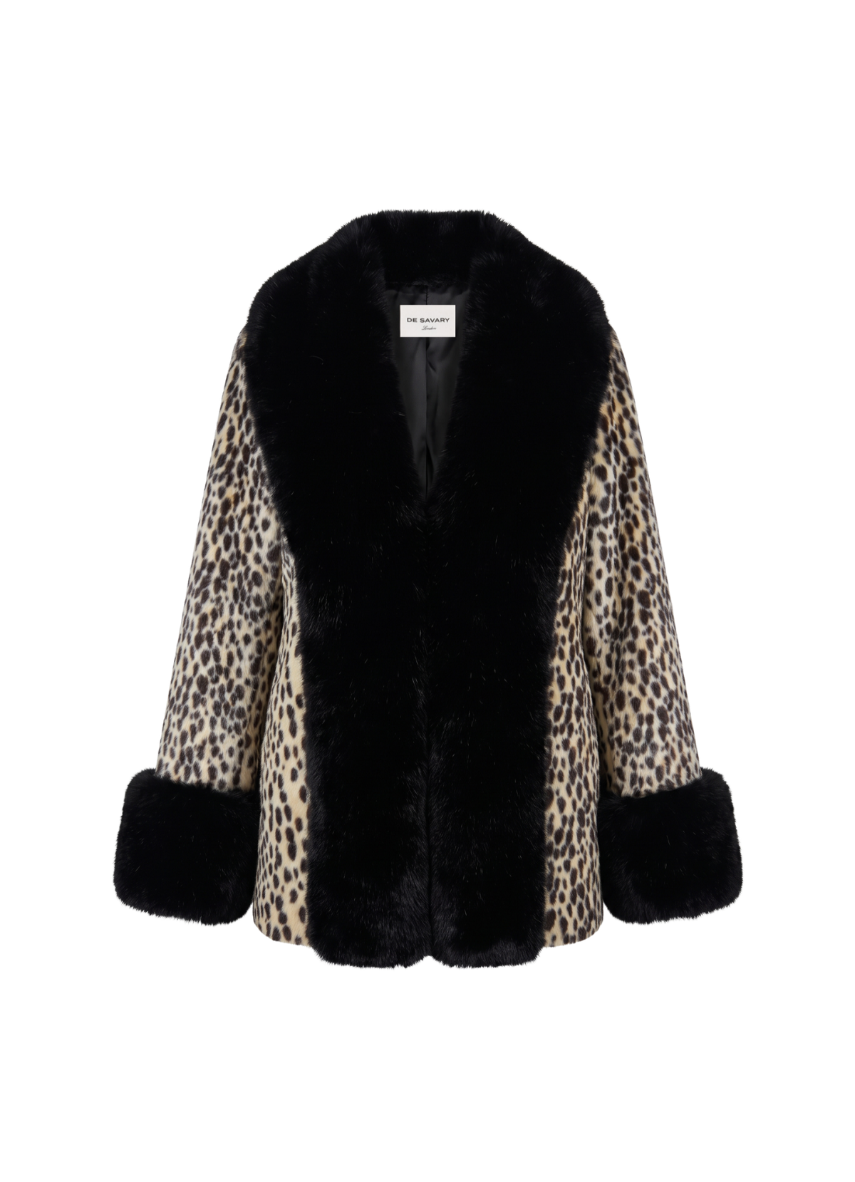 Dalmatian Faux Pony Hair Fur Trim Coat
