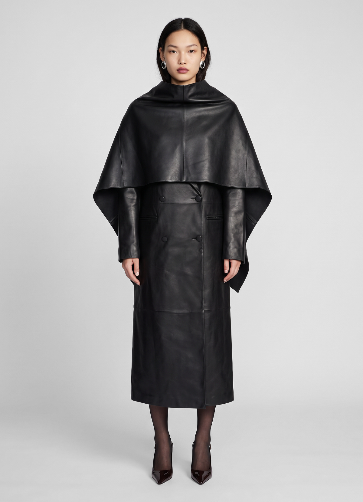 Black Leather Cape