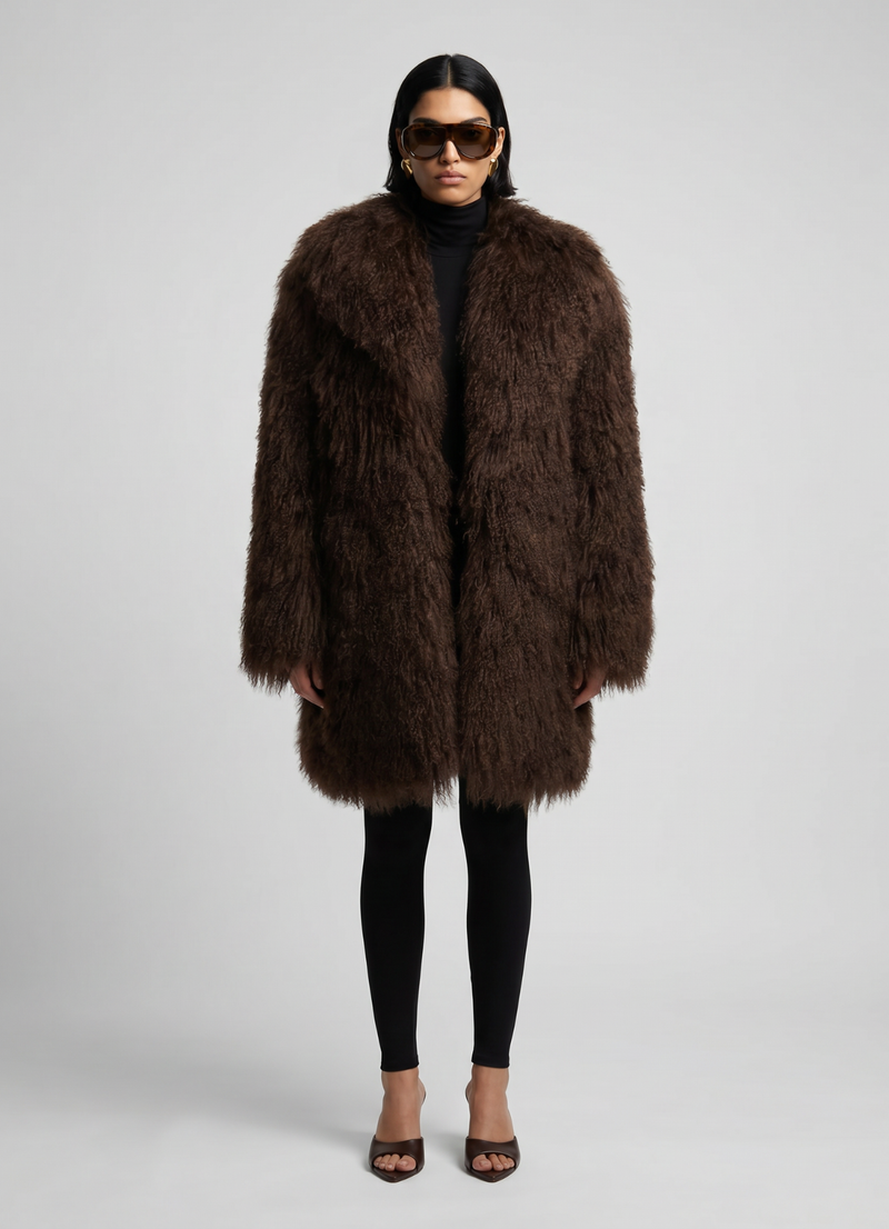 Brown Long Mongolian Coat