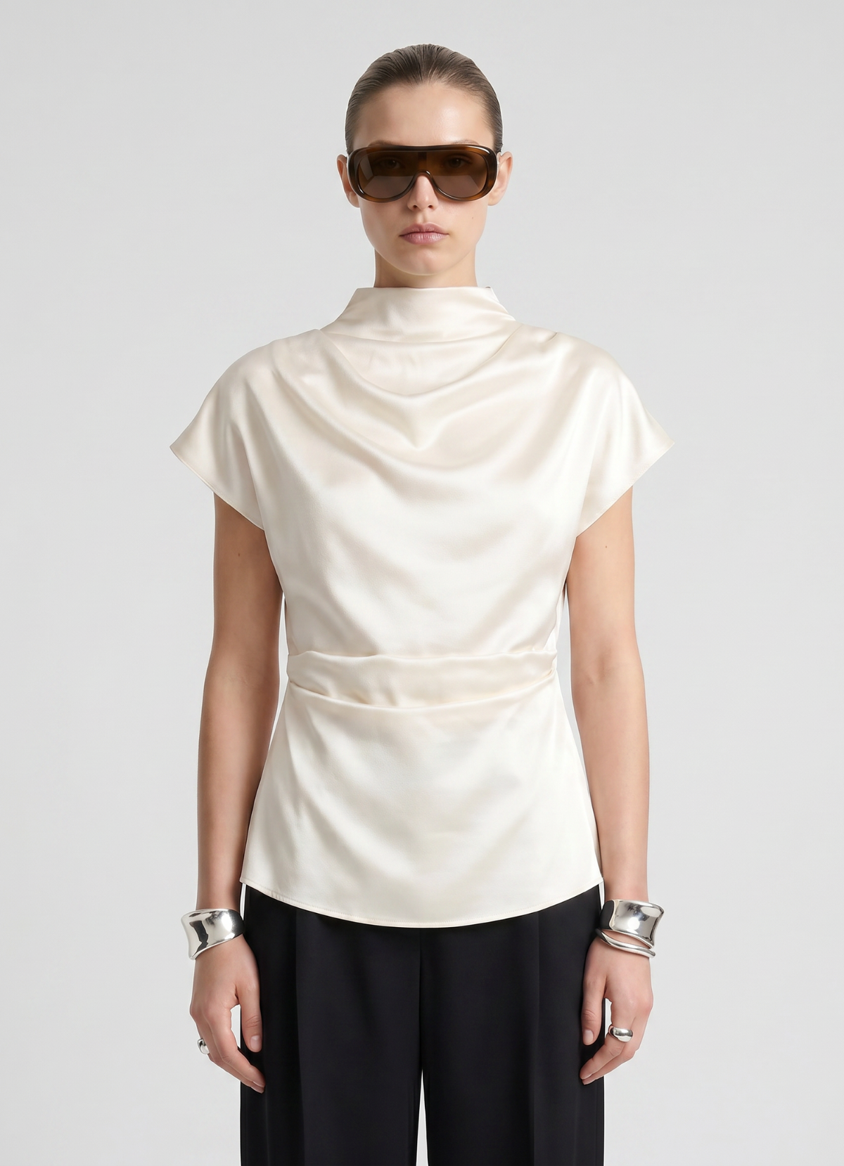 Ivory Silk Top