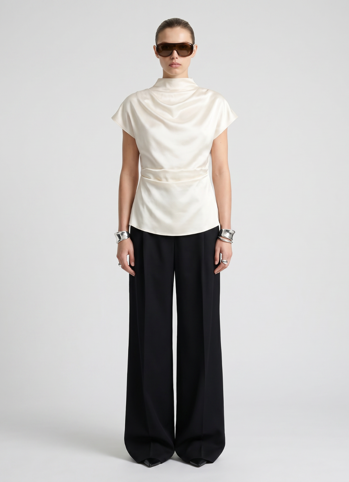 Ivory Silk Top
