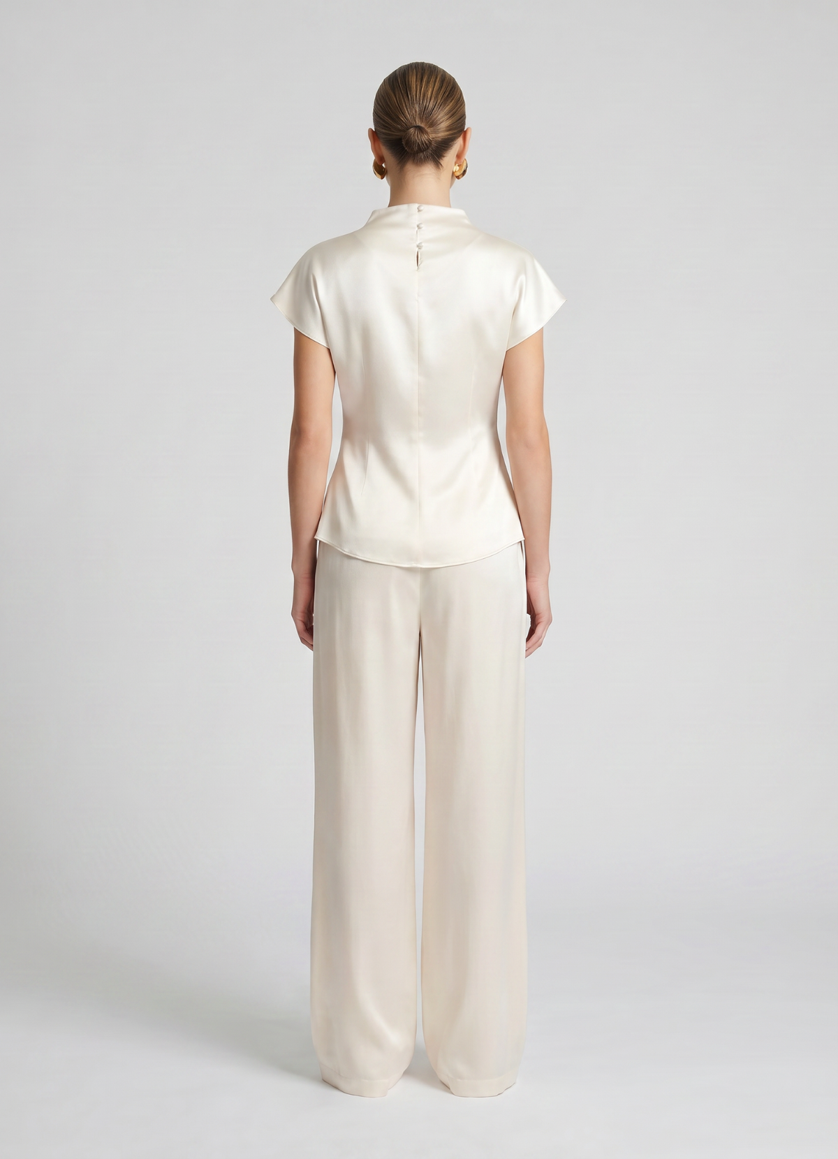 Ivory Silk Trouser