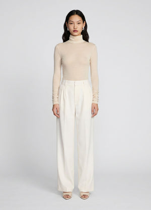 Cream Wool Suit Trousers