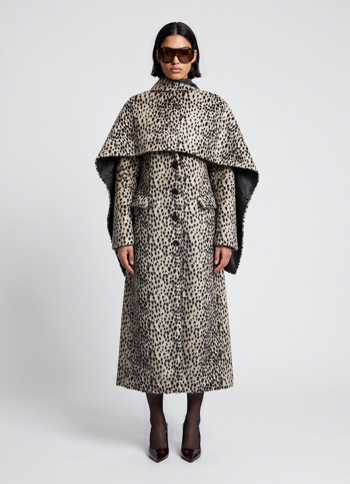 Dalmatian Reversible Leather Cape