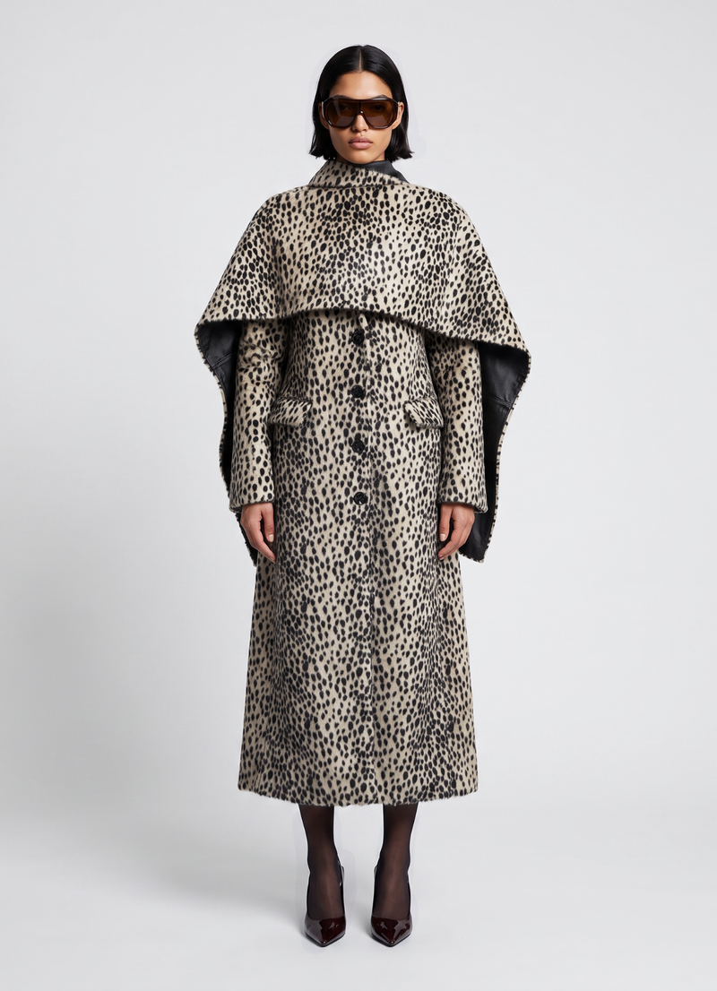 Dalmatian Reversible Leather Cape