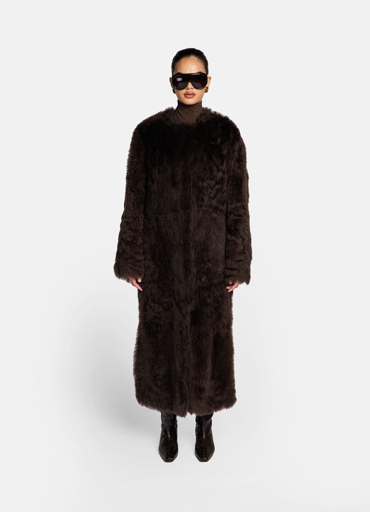 Brown Shearling Coat