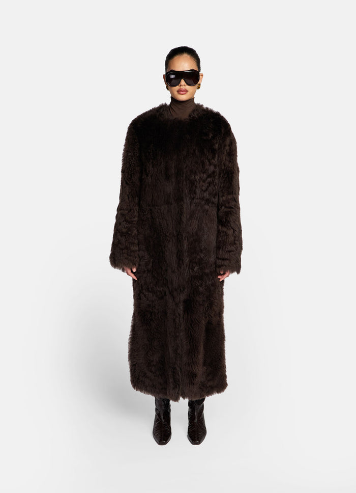 Brown Shearling Coat
