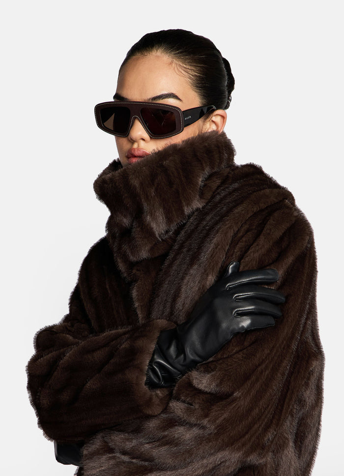 Brown Vintage Faux Fur Snood