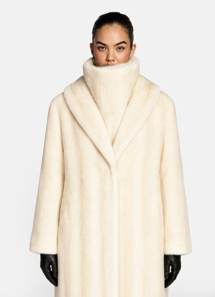 Cream Vintage Faux Fur Snood