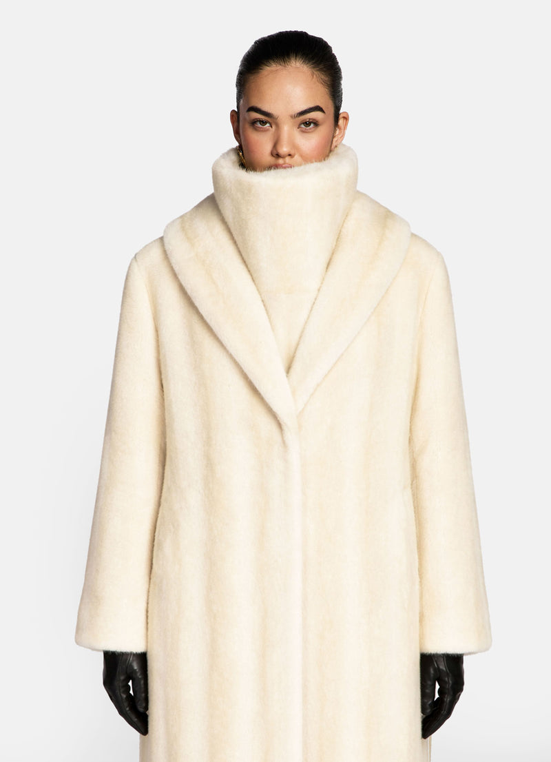 Cream Vintage Faux Fur Snood