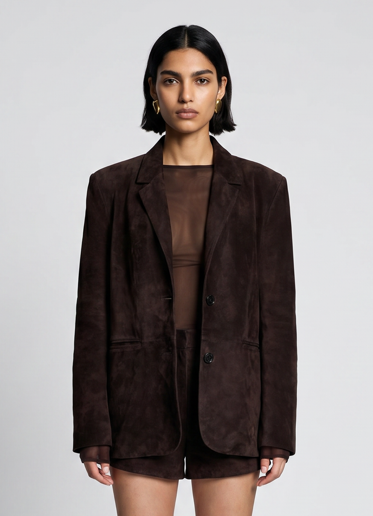 Espresso Suede Blazer