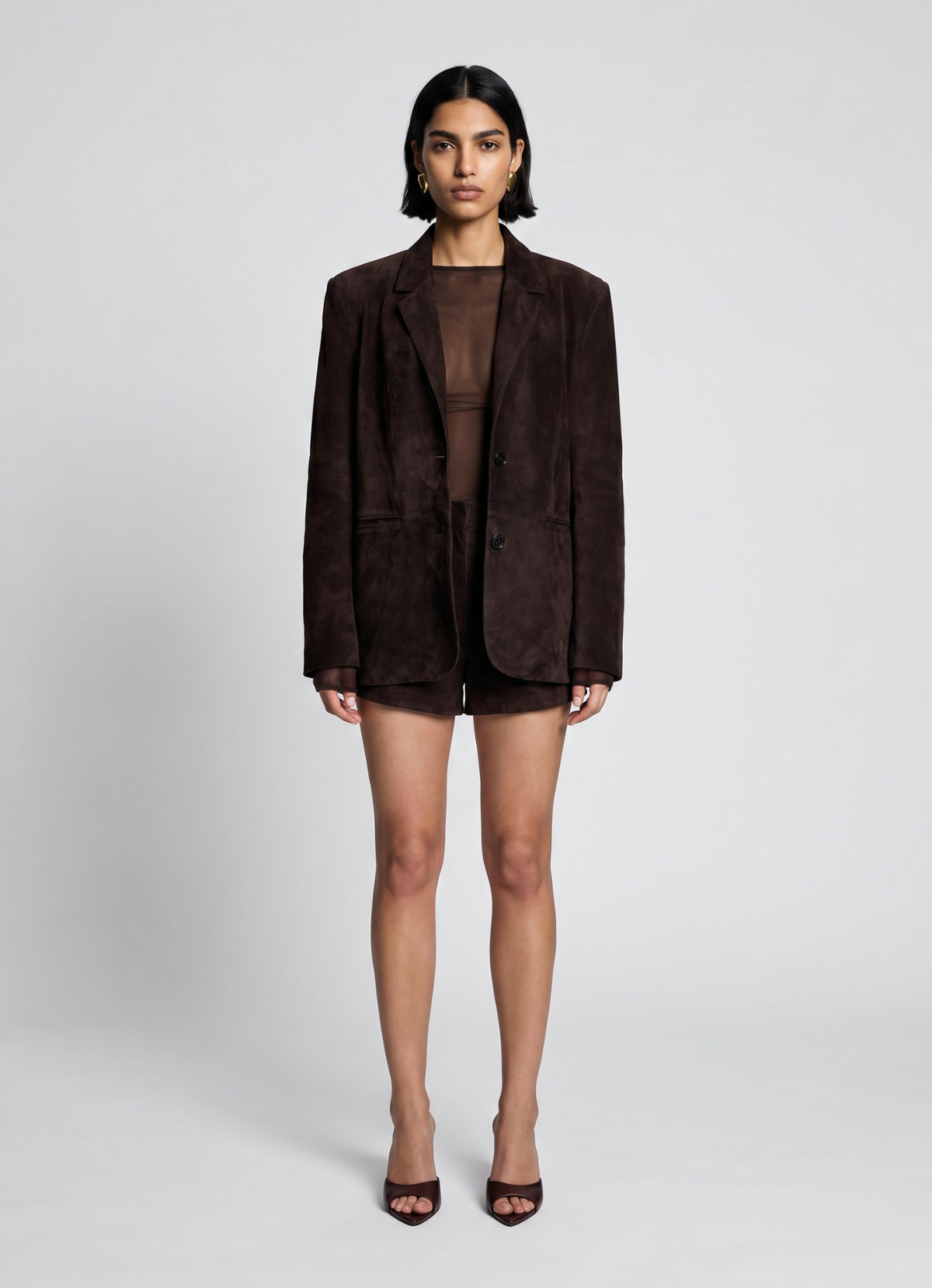 Espresso Suede Blazer