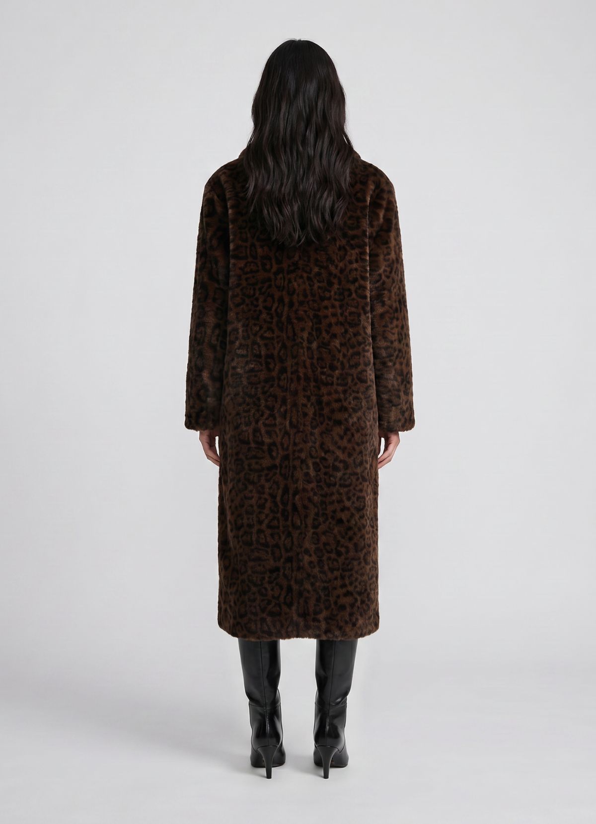 Leopard Maxi Faux Fur Coat