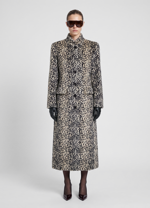Dalmatian Faux Pony Hair Trench Coat