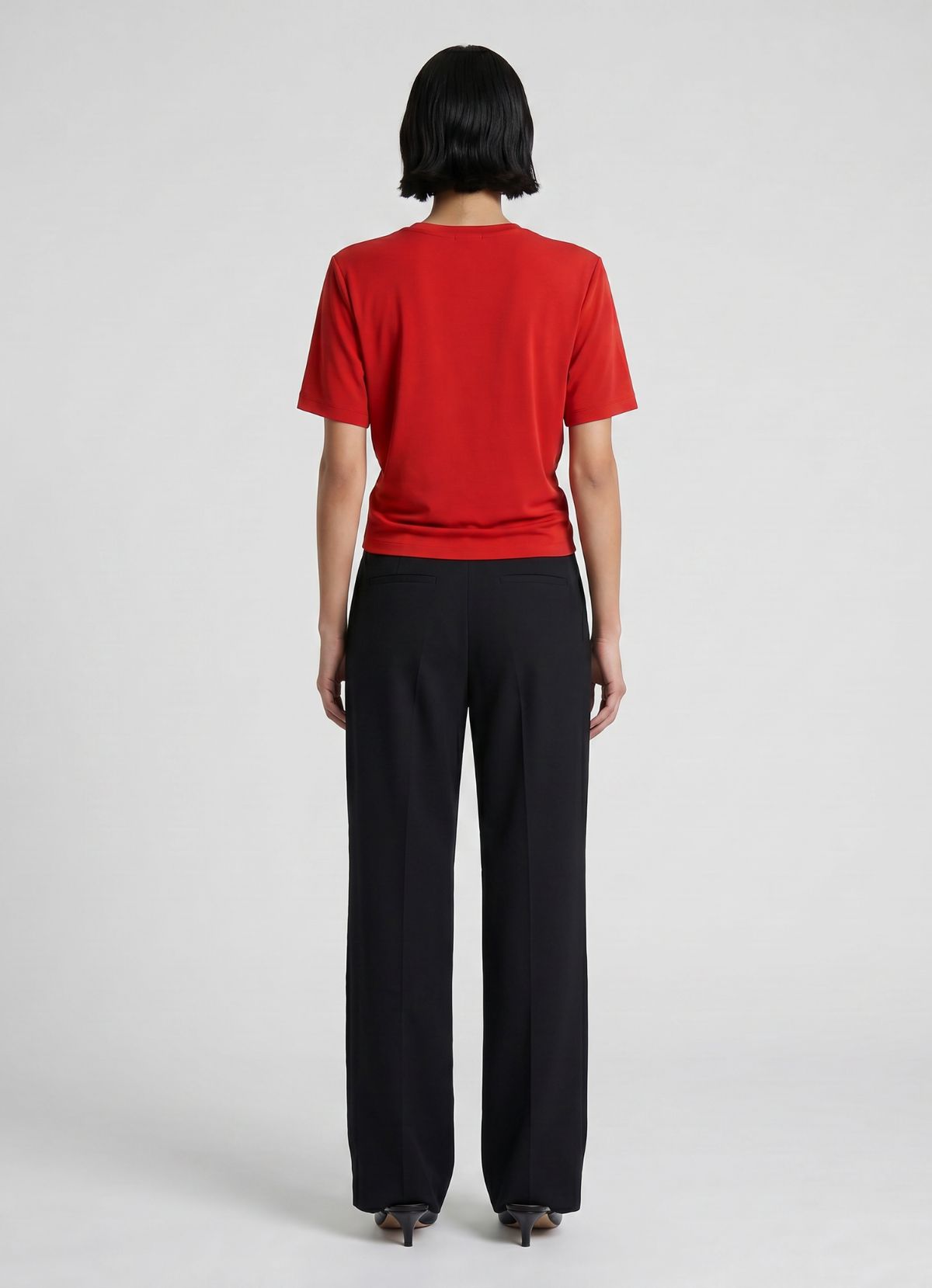 Red Ruched T-Shirt
