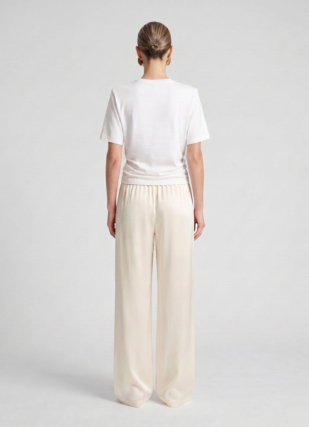 White Ruched T-Shirt
