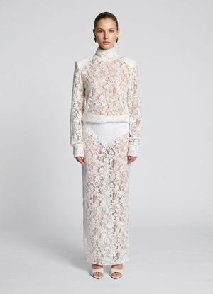 White Lace Maxi Skirt