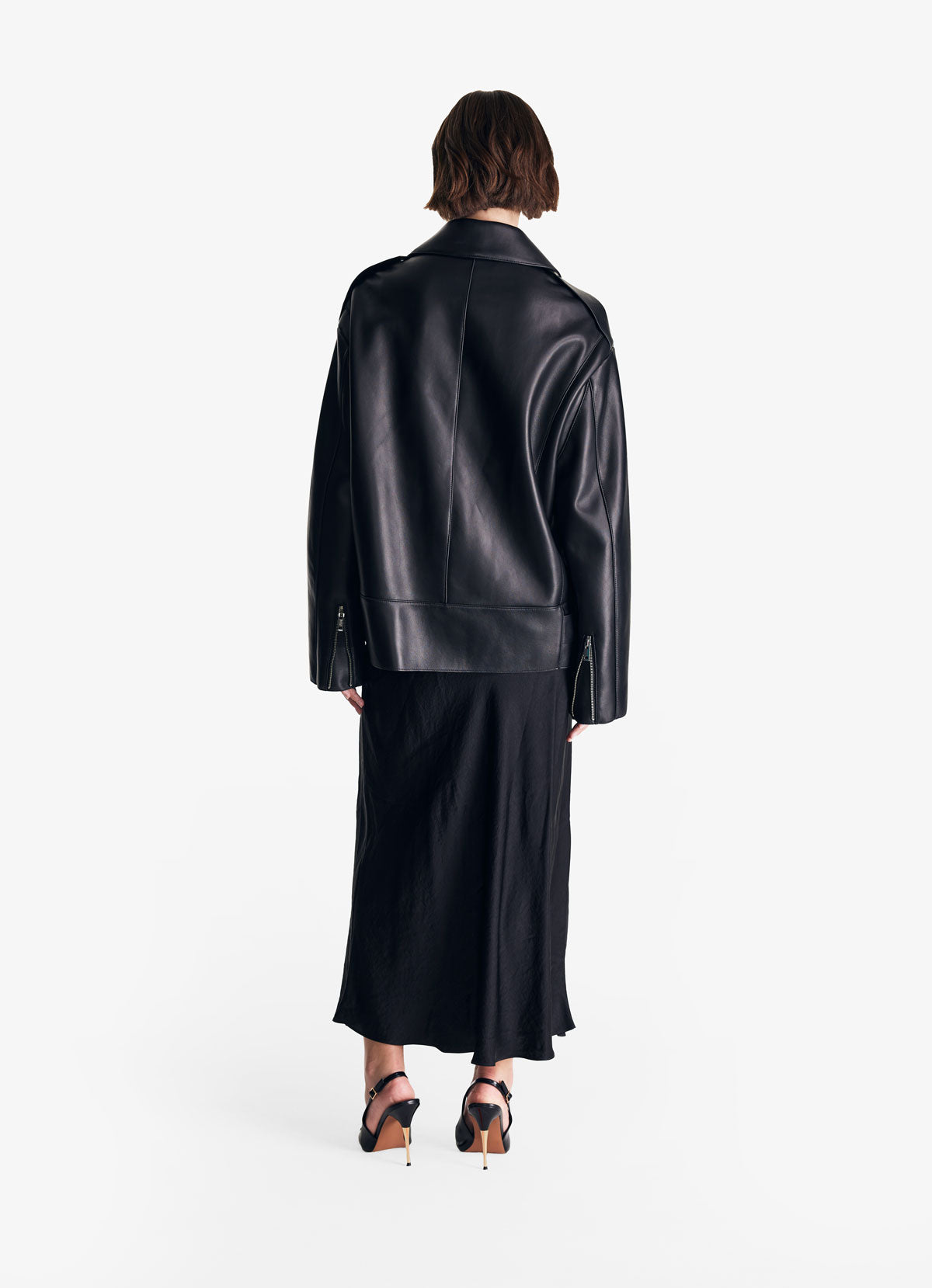 Black Leather Aviator Jacket