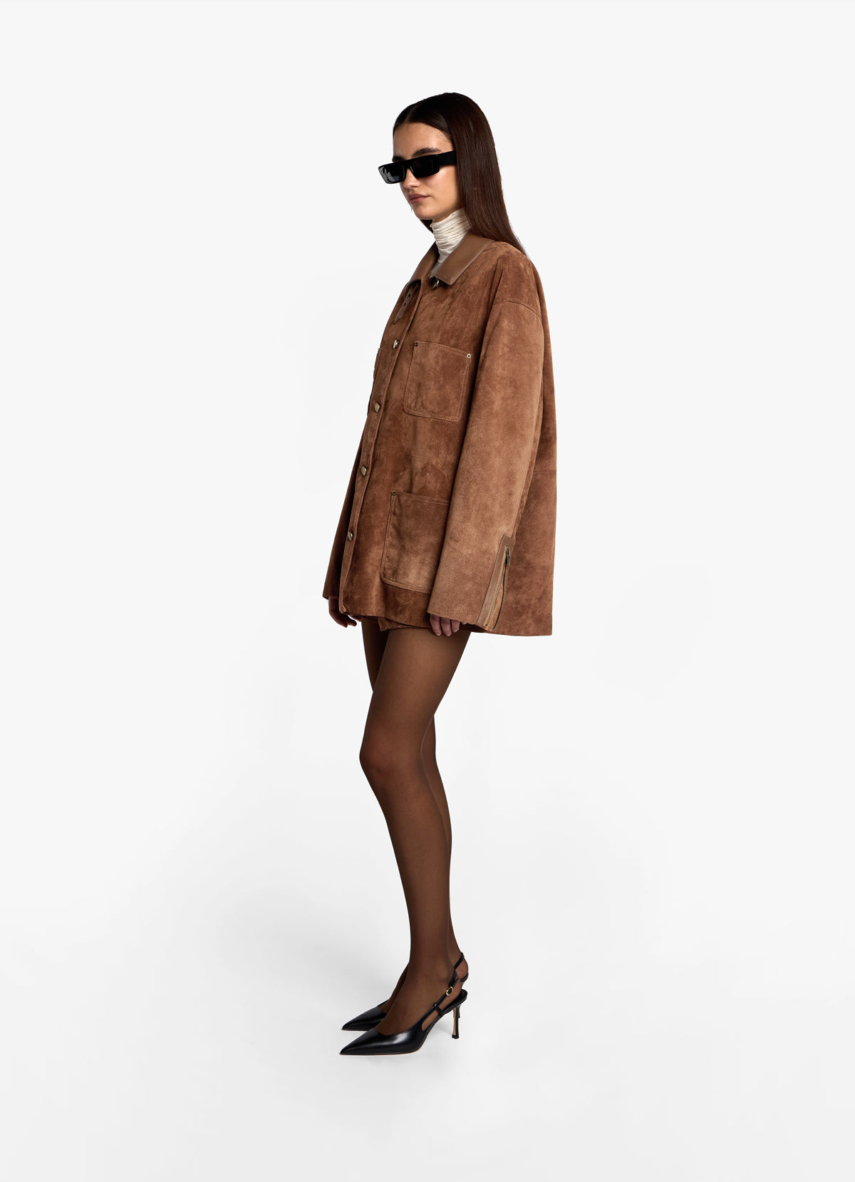 Mocha Suede Barn Jacket