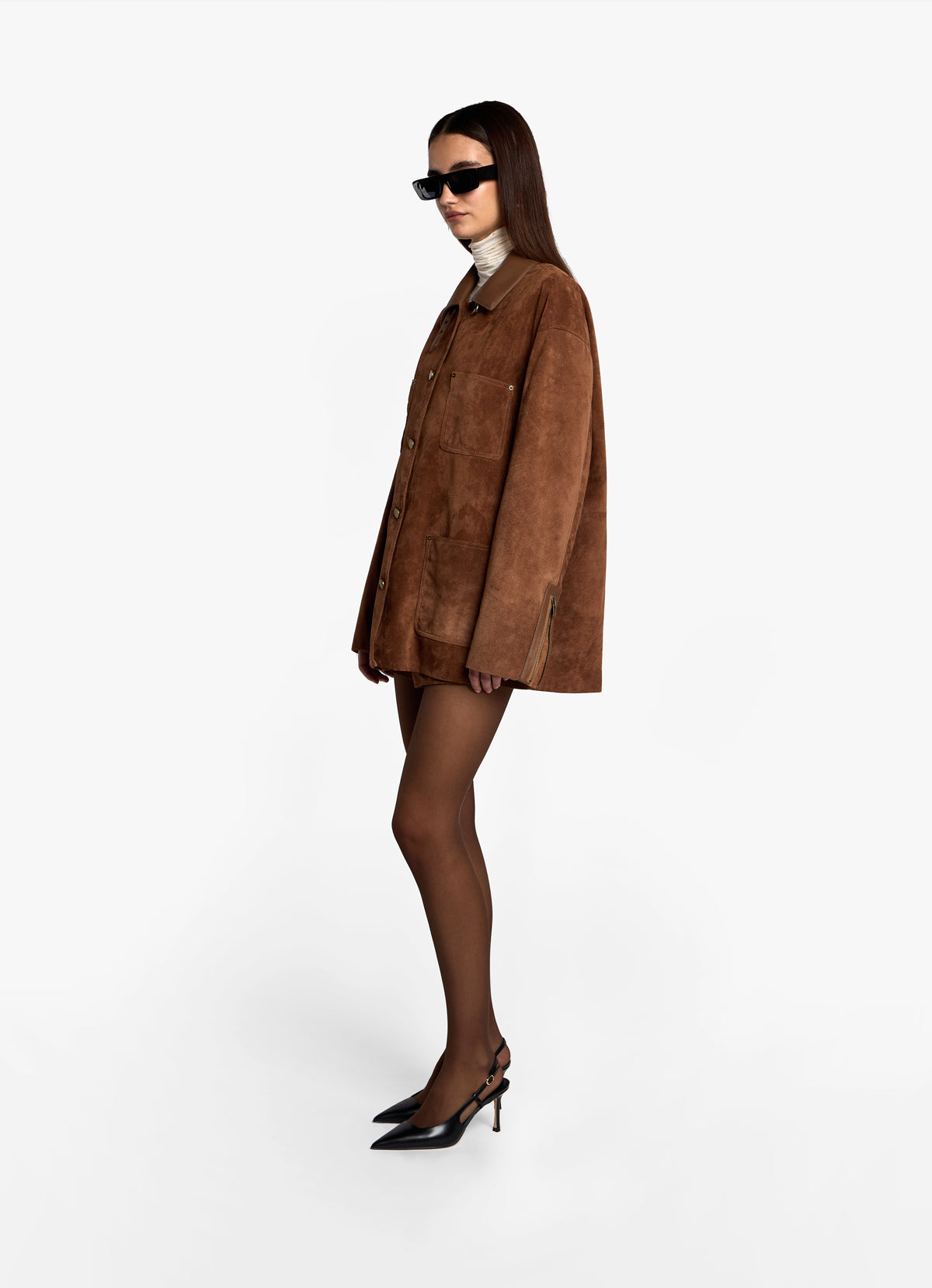 Mocha Suede Barn Jacket