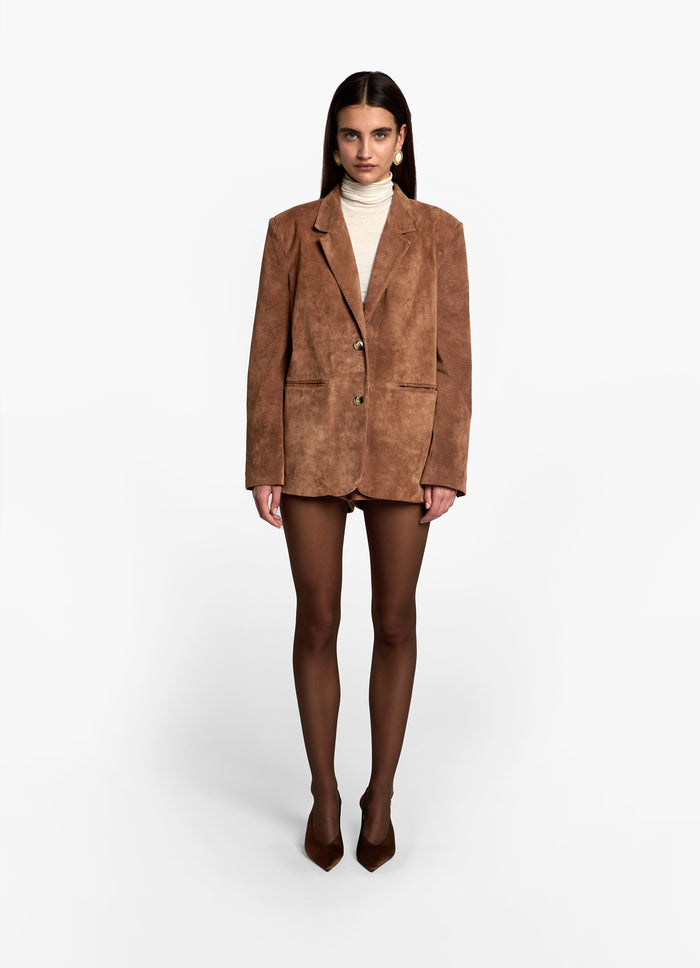 Mocha Suede Blazer