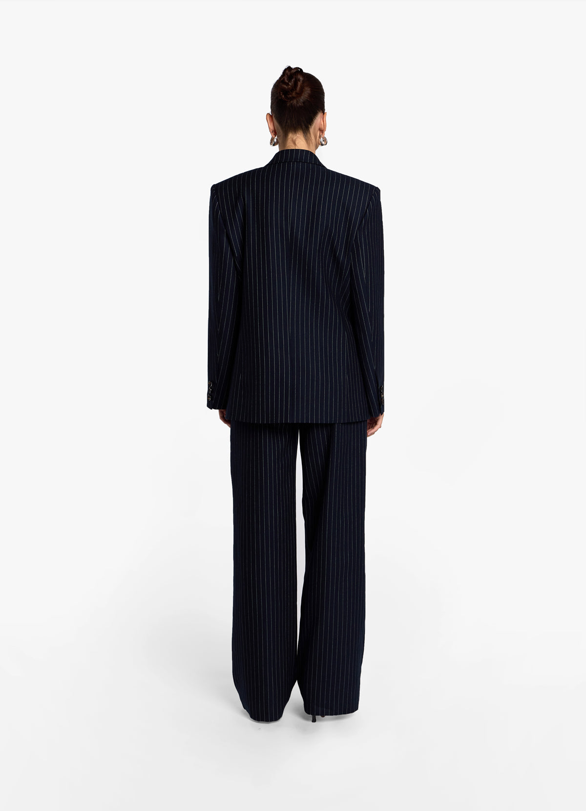 Navy Pinstripe Suit Blazer