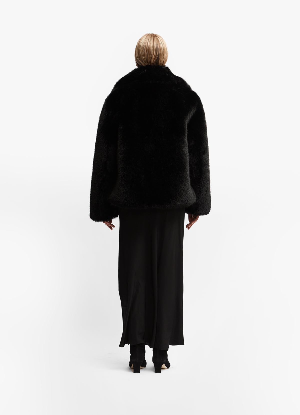 Black Faux Fur Coat