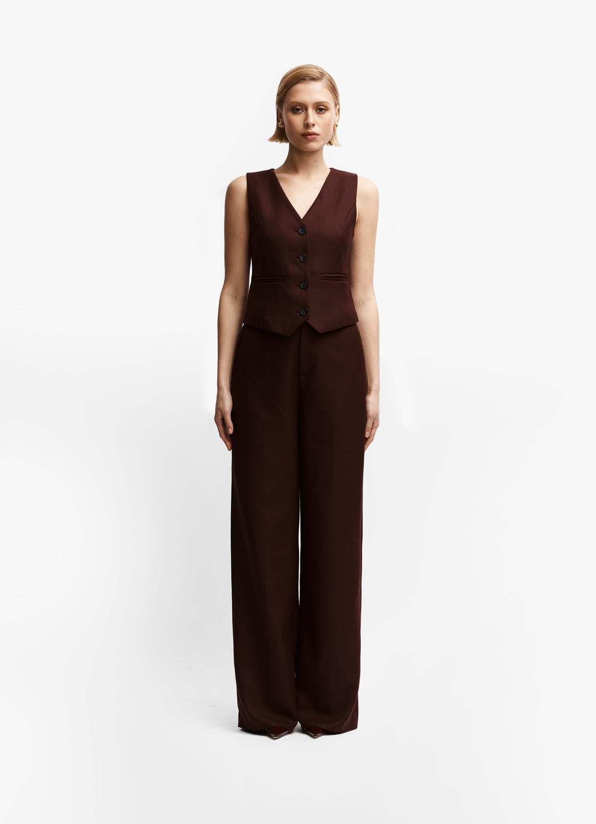 Burgundy Suit Vest