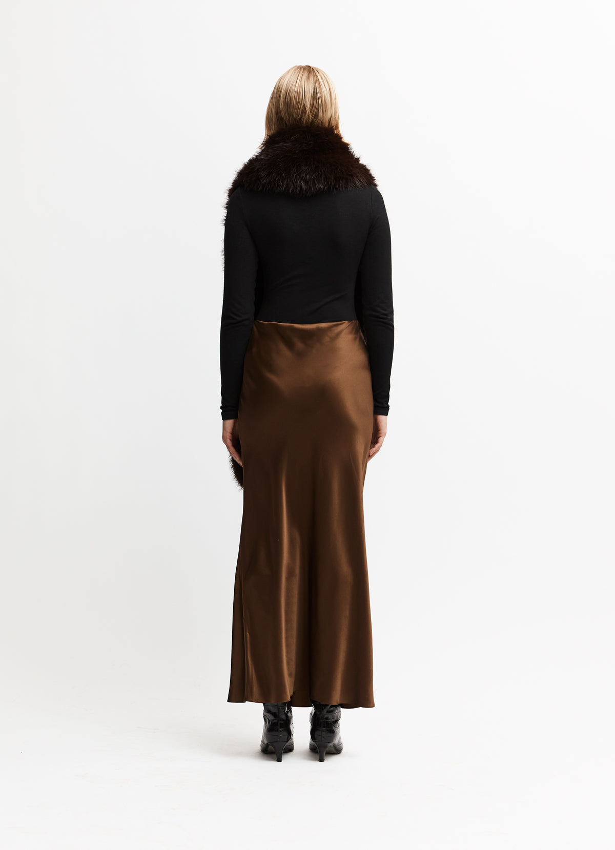 Brown Faux Fur Scarf