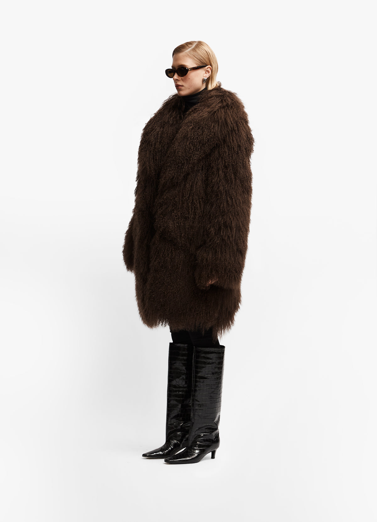 Brown Long Mongolian Coat