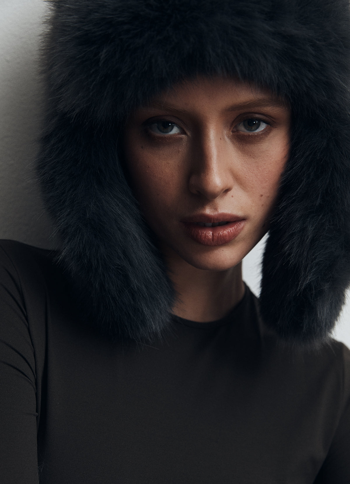 Grey Faux Fur Trapper Hat