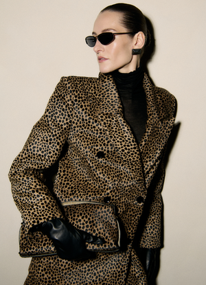 Leopard Print Pony Hair Coat