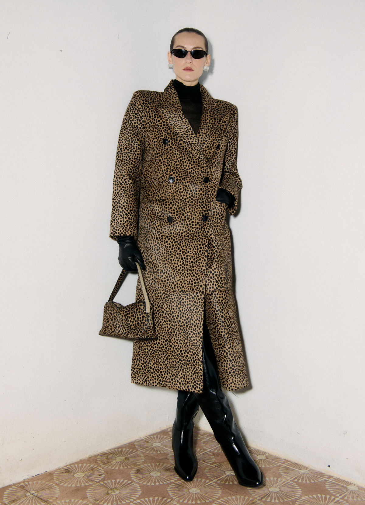 Leopard Print Pony Hair Coat