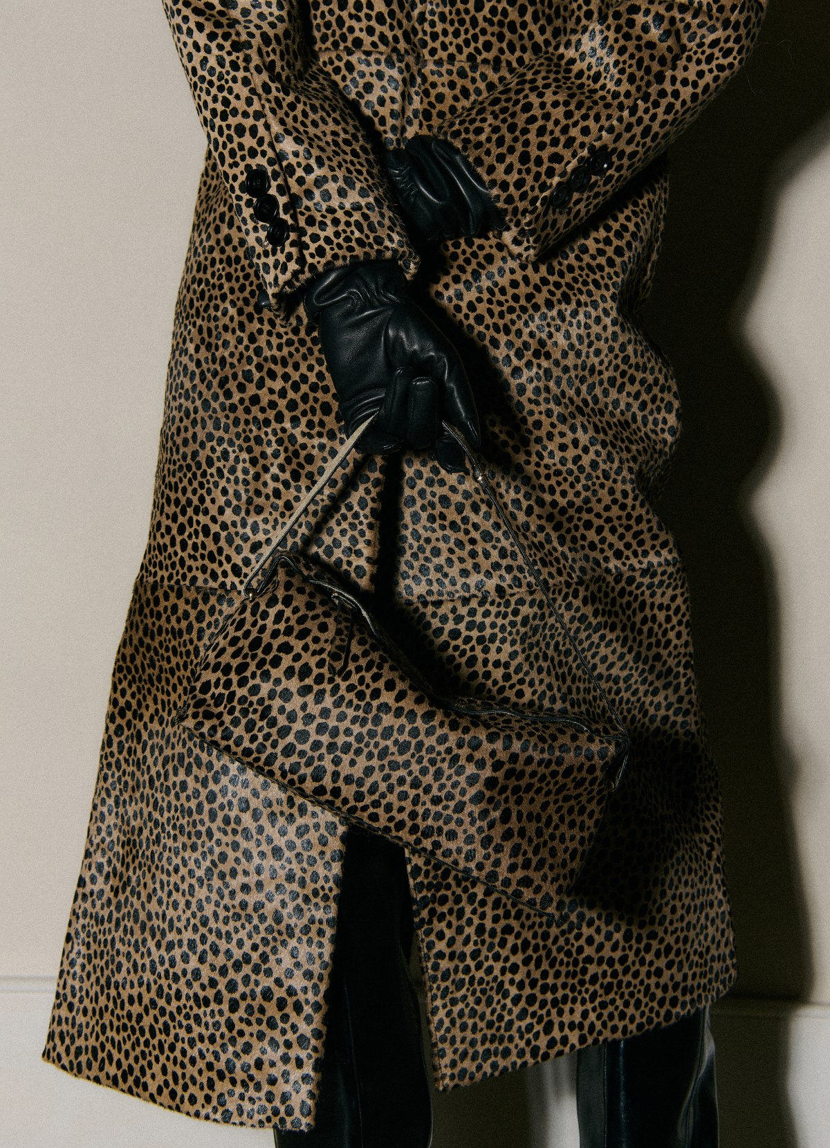 Leopard Print Pony Hair Coat